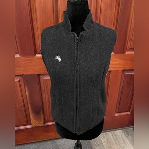 Wyoming Traders Womens 100% Wool Vest Small Black Western Riding